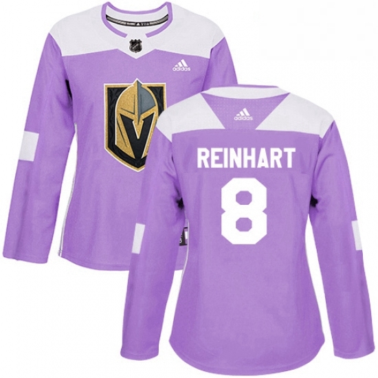 Womens Adidas Vegas Golden Knights 8 Griffin Reinhart Authentic Purple Fights Cancer Practice NHL Jersey Womens Adidas Vegas Golden Knights 8 Griffin Reinhart Authentic Purple Fights Cancer Practice NHL Jersey