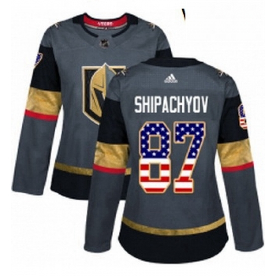Womens Adidas Vegas Golden Knights 87 Vadim Shipachyov Authentic Gray USA Flag Fashion NHL Jersey Womens Adidas Vegas Golden Knights 87 Vadim Shipachyov Authentic Gray USA Flag Fashion NHL Jersey