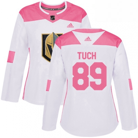 Womens Adidas Vegas Golden Knights 89 Alex Tuch Authentic WhitePink Fashion NHL Jersey Womens Adidas Vegas Golden Knights 89 Alex Tuch Authentic WhitePink Fashion NHL Jersey