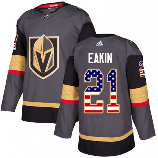 Youth Adidas Vegas Golden Knights 21 Cody Eakin Authentic Gray USA Flag Fashion NHL Jersey Youth Adidas Vegas Golden Knights 21 Cody Eakin Authentic Gray USA Flag Fashion NHL Jersey