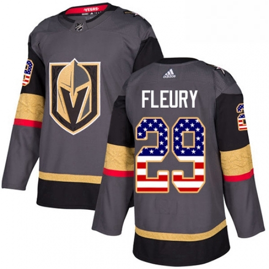 Youth Adidas Vegas Golden Knights 29 Marc Andre Fleury Authentic Gray USA Flag Fashion NHL Jersey Youth Adidas Vegas Golden Knights 29 Marc Andre Fleury Authentic Gray USA Flag Fashion NHL Jersey