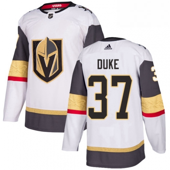 Youth Adidas Vegas Golden Knights 37 Reid Duke Authentic White Away NHL Jersey Youth Adidas Vegas Golden Knights 37 Reid Duke Authentic White Away NHL Jersey