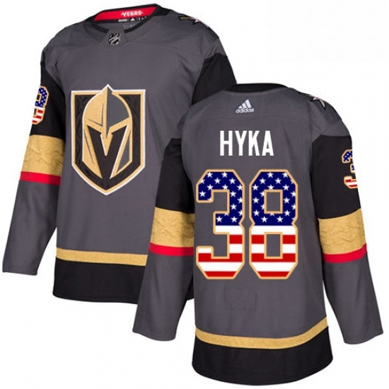 Youth Adidas Vegas Golden Knights 38 Tomas Hyka Authentic Gray USA Flag Fashion NHL Jersey Youth Adidas Vegas Golden Knights 38 Tomas Hyka Authentic Gray USA Flag Fashion NHL Jersey