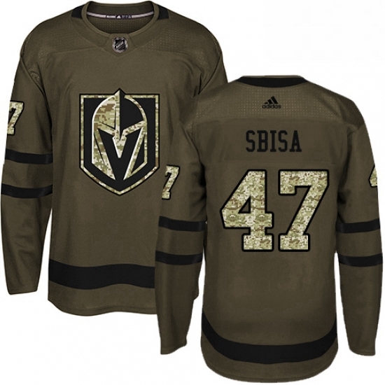 Youth Adidas Vegas Golden Knights 47 Luca Sbisa Authentic Green Salute to Service NHL Jersey Youth Adidas Vegas Golden Knights 47 Luca Sbisa Authentic Green Salute to Service NHL Jersey