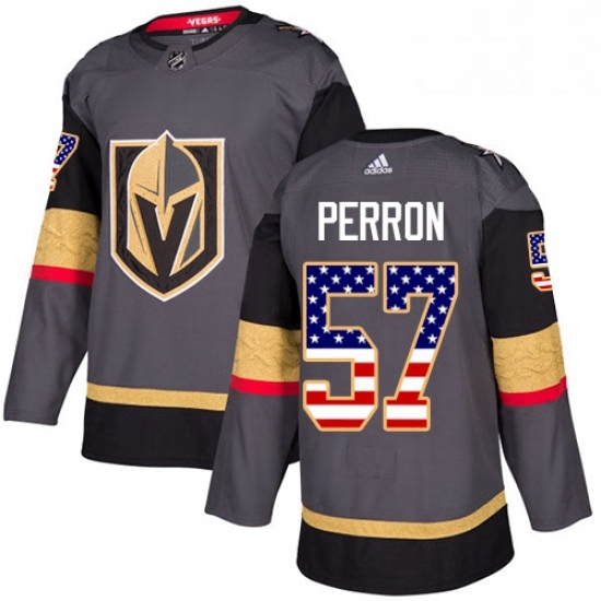 Youth Adidas Vegas Golden Knights 57 David Perron Authentic Gray USA Flag Fashion NHL Jersey Youth Adidas Vegas Golden Knights 57 David Perron Authentic Gray USA Flag Fashion NHL Jersey