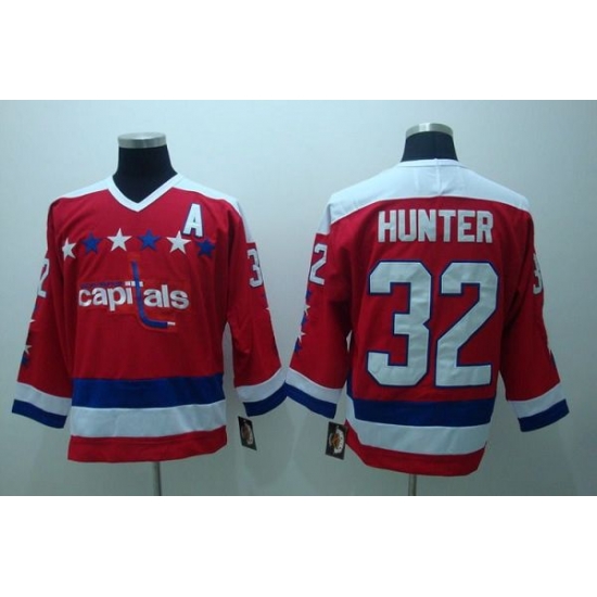 Capitals #32 Hunter Stitched CCM Throwback Red NHL Jersey Capitals #32 Hunter Stitched CCM Throwback Red NHL Jersey