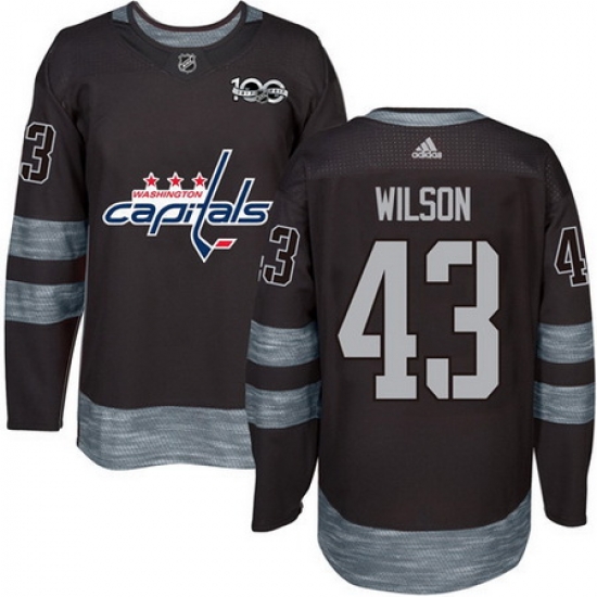 Capitals #43 Tom Wilson Black 1917 2017 100th Anniversary Stitched NHL Jersey Capitals #43 Tom Wilson Black 1917 2017 100th Anniversary Stitched NHL Jersey