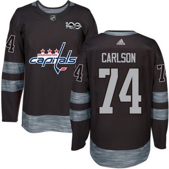 Capitals #74 John Carlson Black 1917 2017 100th Anniversary Stitched NHL Jersey Capitals #74 John Carlson Black 1917 2017 100th Anniversary Stitched NHL Jersey