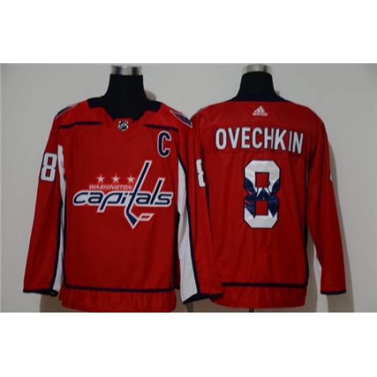 Capitals 8 Alexander Ovechkin Red Adidas Fashion Jersey Capitals 8 Alexander Ovechkin Red Adidas Fashion Jersey