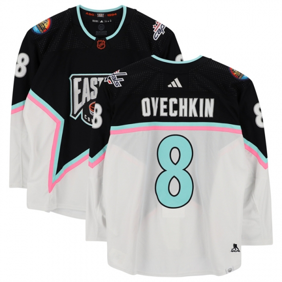 Men Washington Capitals 8 Alex Ovechkin Black White 2023 All Star Stitched Jersey Men Washington Capitals 8 Alex Ovechkin Black White 2023 All Star Stitched Jersey
