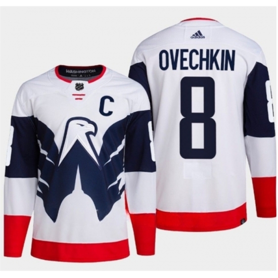 Men Washington Capitals 8 Alex Ovechkin White Navy Stadium Series Stitched Jersey Men Washington Capitals 8 Alex Ovechkin White Navy Stadium Series Stitched Jersey