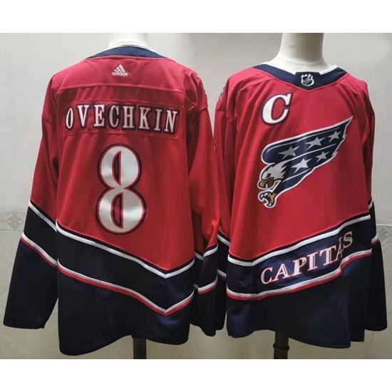 Men Washington Capitals 8 Alexander Ovechkin Red 2020 21 Reverse Retro Adidas Jersey Men Washington Capitals 8 Alexander Ovechkin Red 2020 21 Reverse Retro Adidas Jersey