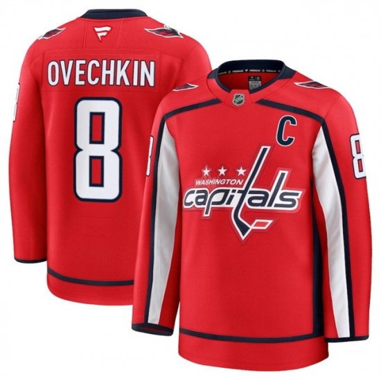 Men Washington Capitals 8 Alexander Ovechkin Red 2024 25 Home Stitched Hockey Jersey Men Washington Capitals 8 Alexander Ovechkin Red 2024 25 Home Stitched Hockey Jersey