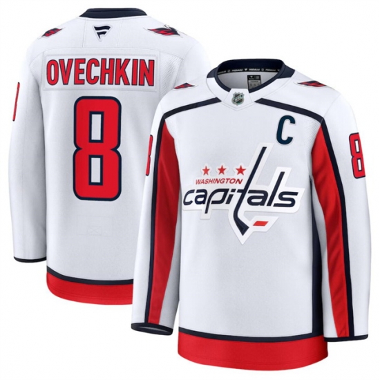 Men Washington Capitals 8 Alexander Ovechkin White 2024 25 Away Stitched Hockey Jersey Men Washington Capitals 8 Alexander Ovechkin White 2024 25 Away Stitched Hockey Jersey
