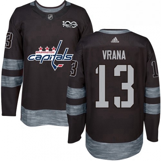 Mens Adidas Washington Capitals 13 Jakub Vrana Premier Black 1917 2017 100th Anniversary NHL Jersey Mens Adidas Washington Capitals 13 Jakub Vrana Premier Black 1917 2017 100th Anniversary NHL Jersey