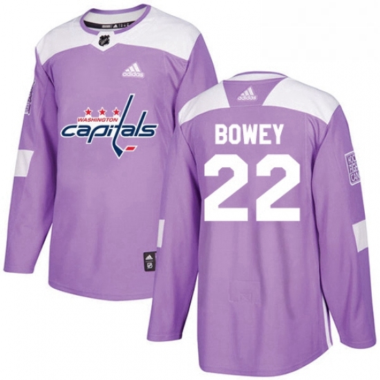 Mens Adidas Washington Capitals 22 Madison Bowey Authentic Purple Fights Cancer Practice NHL Jersey Mens Adidas Washington Capitals 22 Madison Bowey Authentic Purple Fights Cancer Practice NHL Jersey