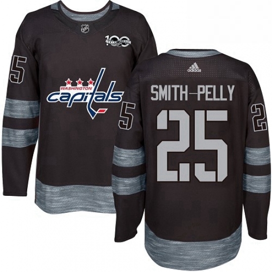 Mens Adidas Washington Capitals 25 Devante Smith Pelly Premier Black 1917 2017 100th Anniversary NHL Jersey Mens Adidas Washington Capitals 25 Devante Smith Pelly Premier Black 1917 2017 100th Anniversary NHL Jersey