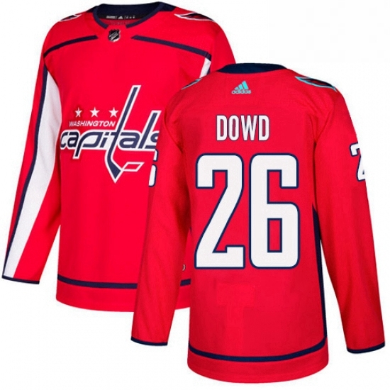 Mens Adidas Washington Capitals 26 Nic Dowd Authentic Red Home NHL Jersey Mens Adidas Washington Capitals 26 Nic Dowd Authentic Red Home NHL Jersey