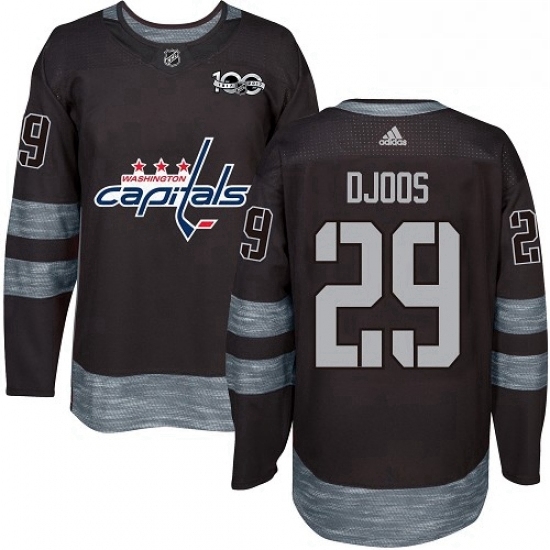 Mens Adidas Washington Capitals 29 Christian Djoos Authentic Black 1917 2017 100th Anniversary NHL Jersey Mens Adidas Washington Capitals 29 Christian Djoos Authentic Black 1917 2017 100th Anniversary NHL Jersey