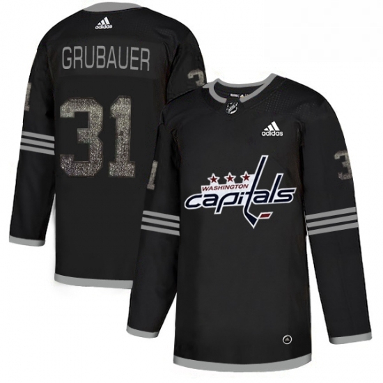 Mens Adidas Washington Capitals 31 Philipp Grubauer Black 1 Authentic Classic Stitched NHL Jersey Mens Adidas Washington Capitals 31 Philipp Grubauer Black 1 Authentic Classic Stitched NHL Jersey