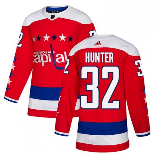 Mens Adidas Washington Capitals 32 Dale Hunter Authentic Red Alternate NHL Jersey Mens Adidas Washington Capitals 32 Dale Hunter Authentic Red Alternate NHL Jersey