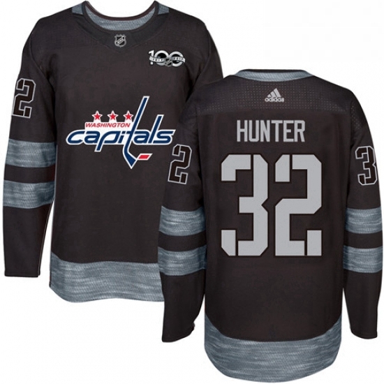 Mens Adidas Washington Capitals 32 Dale Hunter Premier Black 1917 2017 100th Anniversary NHL Jersey Mens Adidas Washington Capitals 32 Dale Hunter Premier Black 1917 2017 100th Anniversary NHL Jersey