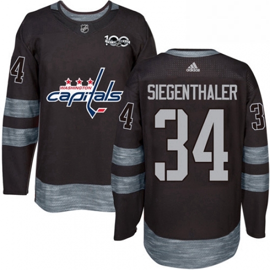 Mens Adidas Washington Capitals 34 Jonas Siegenthaler Authentic Black 1917 2017 100th Anniversary NHL Jersey Mens Adidas Washington Capitals 34 Jonas Siegenthaler Authentic Black 1917 2017 100th Anniversary NHL Jersey