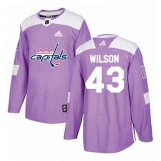 Mens Adidas Washington Capitals 43 Tom Wilson Authentic Purple Fights Cancer Practice NHL Jersey Mens Adidas Washington Capitals 43 Tom Wilson Authentic Purple Fights Cancer Practice NHL Jersey