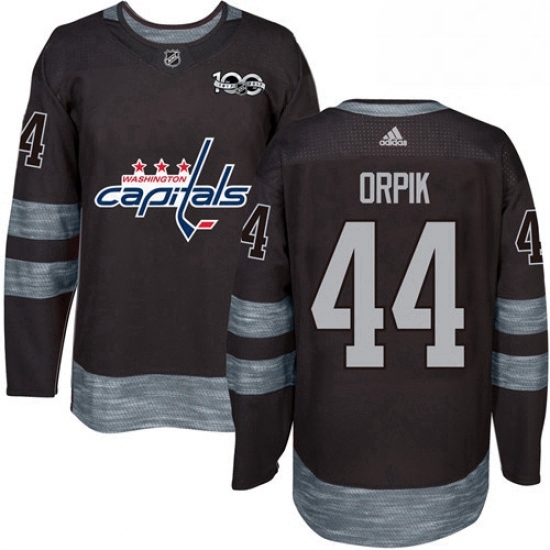 Mens Adidas Washington Capitals 44 Brooks Orpik Authentic Black 1917 2017 100th Anniversary NHL Jersey Mens Adidas Washington Capitals 44 Brooks Orpik Authentic Black 1917 2017 100th Anniversary NHL Jersey