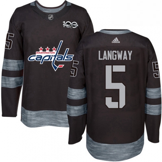 Mens Adidas Washington Capitals 5 Rod Langway Premier Black 1917 2017 100th Anniversary NHL Jersey Mens Adidas Washington Capitals 5 Rod Langway Premier Black 1917 2017 100th Anniversary NHL Jersey