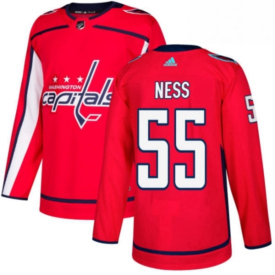 Mens Adidas Washington Capitals 55 Aaron Ness Authentic Red Home NHL Jersey Mens Adidas Washington Capitals 55 Aaron Ness Authentic Red Home NHL Jersey