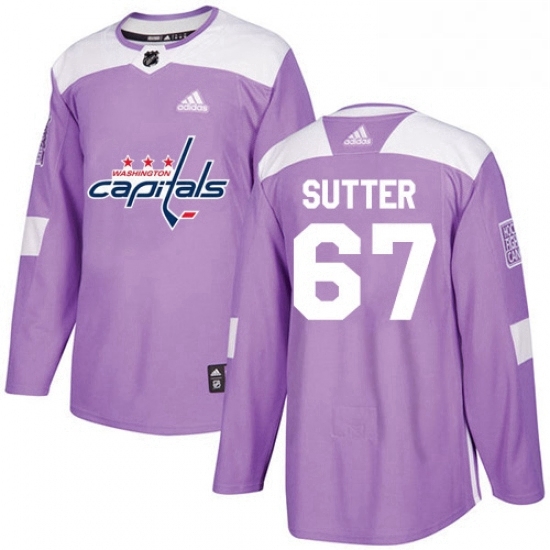 Mens Adidas Washington Capitals 67 Riley Sutter Authentic Purple Fights Cancer Practice NHL Jerse Mens Adidas Washington Capitals 67 Riley Sutter Authentic Purple Fights Cancer Practice NHL Jerse