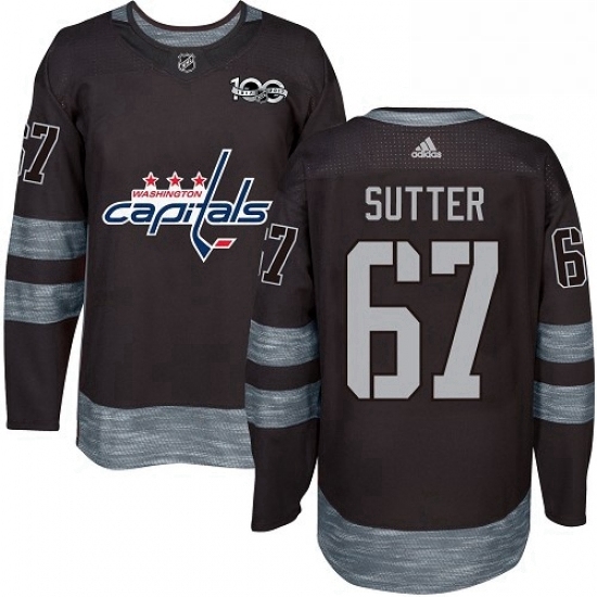 Mens Adidas Washington Capitals 67 Riley Sutter Premier Black 1917 2017 100th Anniversary NHL Jersey Mens Adidas Washington Capitals 67 Riley Sutter Premier Black 1917 2017 100th Anniversary NHL Jersey