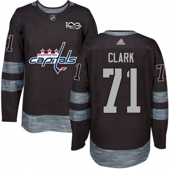 Mens Adidas Washington Capitals 71 Kody Clark Authentic Black 1917 2017 100th Anniversary NHL Jersey Mens Adidas Washington Capitals 71 Kody Clark Authentic Black 1917 2017 100th Anniversary NHL Jersey