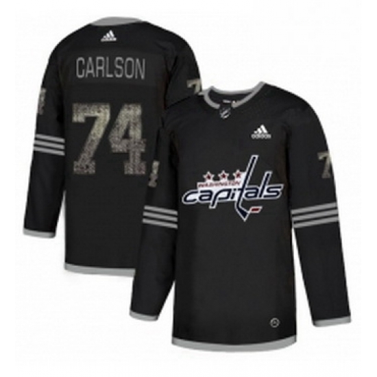 Mens Adidas Washington Capitals 74 John Carlson Black 1 Authentic Classic Stitched NHL Jersey Mens Adidas Washington Capitals 74 John Carlson Black 1 Authentic Classic Stitched NHL Jersey