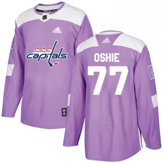 Mens Adidas Washington Capitals 77 TJ Oshie Authentic Purple Fights Cancer Practice NHL Jersey Mens Adidas Washington Capitals 77 TJ Oshie Authentic Purple Fights Cancer Practice NHL Jersey