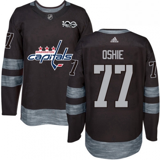 Mens Adidas Washington Capitals 77 TJ Oshie Premier Black 1917 2017 100th Anniversary NHL Jersey Mens Adidas Washington Capitals 77 TJ Oshie Premier Black 1917 2017 100th Anniversary NHL Jersey