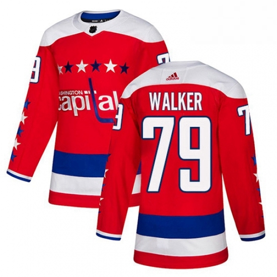 Mens Adidas Washington Capitals 79 Nathan Walker Authentic Red Alternate NHL Jersey Mens Adidas Washington Capitals 79 Nathan Walker Authentic Red Alternate NHL Jersey