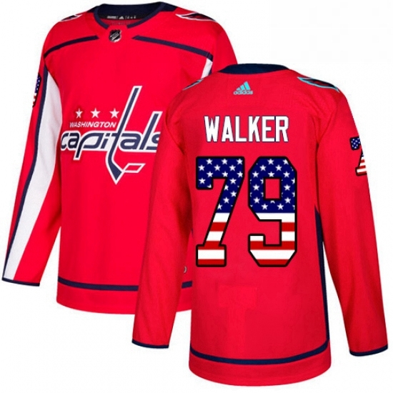 Mens Adidas Washington Capitals 79 Nathan Walker Authentic Red USA Flag Fashion NHL Jersey Mens Adidas Washington Capitals 79 Nathan Walker Authentic Red USA Flag Fashion NHL Jersey