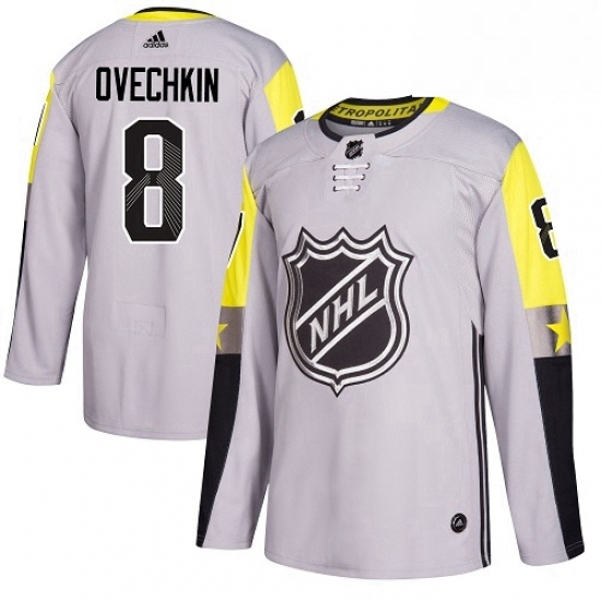 Mens Adidas Washington Capitals 8 Alex Ovechkin Authentic Gray 2018 All Star Metro Division NHL Jersey Mens Adidas Washington Capitals 8 Alex Ovechkin Authentic Gray 2018 All Star Metro Division NHL Jersey