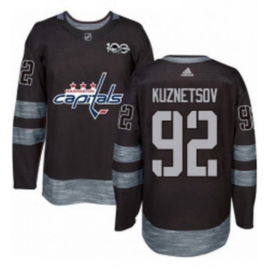 Mens Adidas Washington Capitals 92 Evgeny Kuznetsov Authentic Black 1917 2017 100th Anniversary NHL Jersey Mens Adidas Washington Capitals 92 Evgeny Kuznetsov Authentic Black 1917 2017 100th Anniversary NHL Jersey