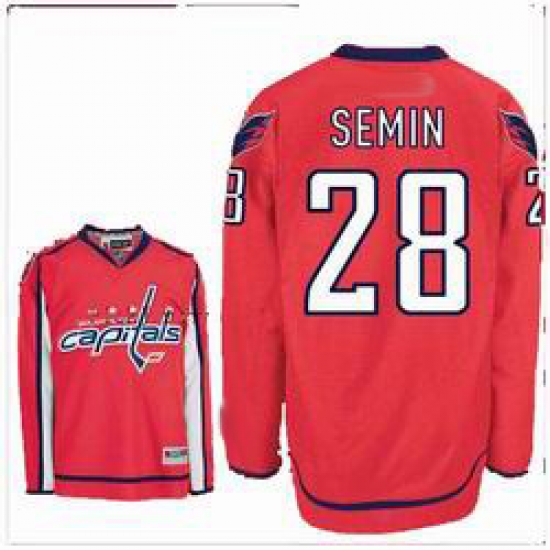 RBK hockey jerseys Washington Capitals 28 semin red RBK hockey jerseys Washington Capitals 28 semin red
