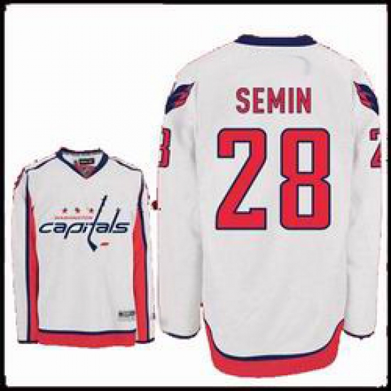 RBK hockey jerseys Washington Capitals 28 semin white RBK hockey jerseys Washington Capitals 28 semin white