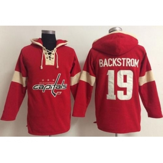 Washington Capitals 19 Nicklas Backstrom Red Pullover Hoodie Jersey Washington Capitals 19 Nicklas Backstrom Red Pullover Hoodie Jersey