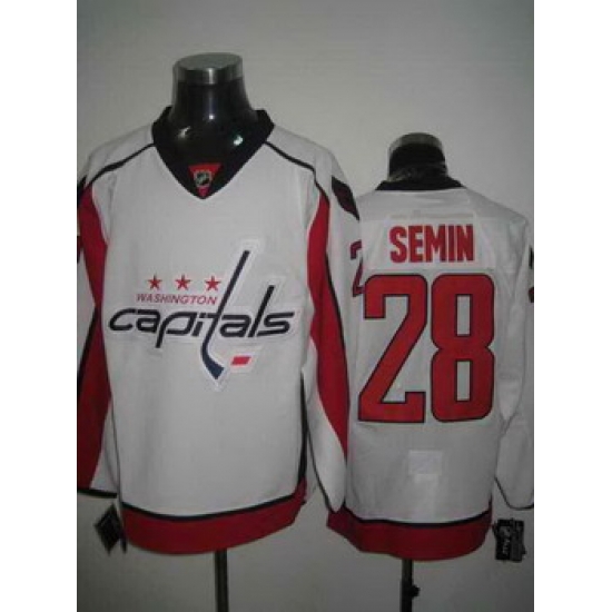 Washington Capitals 28 semin white Jerseys Washington Capitals 28 semin white Jerseys