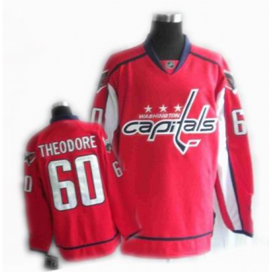 Washington Capitals #60 THEODORE Premier RED Jersey Washington Capitals #60 THEODORE Premier RED Jersey