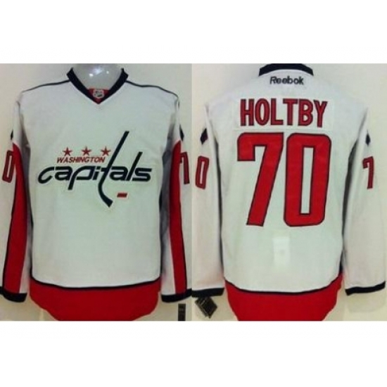 Washington Capitals #70 Braden Holtby White Stitched NHL Jersey Washington Capitals #70 Braden Holtby White Stitched NHL Jersey