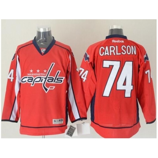 Washington Capitals #74 John Carlson Red Stitched Jersey Washington Capitals #74 John Carlson Red Stitched Jersey