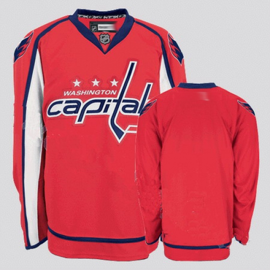 Washington Capitals Stitched Replithentic Blank Red Jersey Washington Capitals Stitched Replithentic Blank Red Jersey