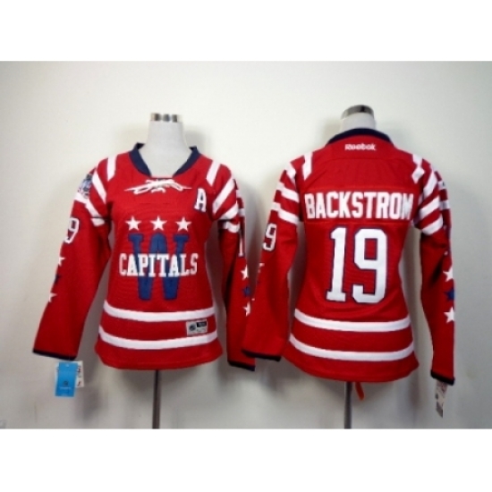 NHL Women Washington Capitals #19 Nicklas Backstrom Red Stitched Jerseys(2015 Winter Classic) NHL Women Washington Capitals #19 Nicklas Backstrom Red Stitched Jerseys(2015 Winter Classic)